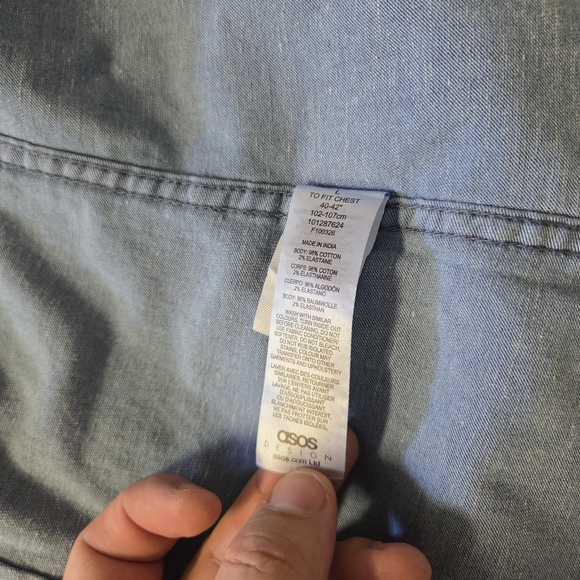 ASOS Light Blue Denim Shirt - Picture 2 of 3